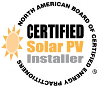 certified solar pv installer by north american board of certified energy practitioners logo