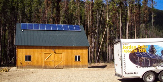 2KW Of Grid Roof Mount Solar Array in Philipsburg, MT