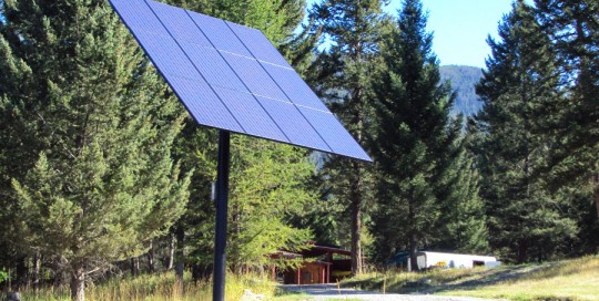 Pole Top Solar Array in Eureka, MT